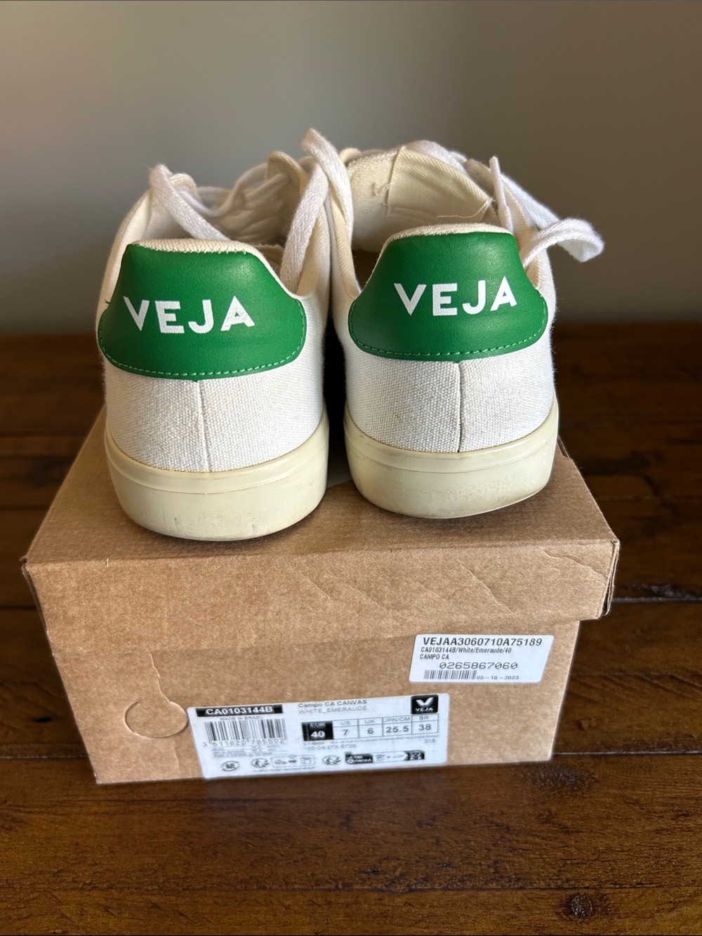 Veja Campo canvas sneakers size 40/9 - Picture 3 of 5